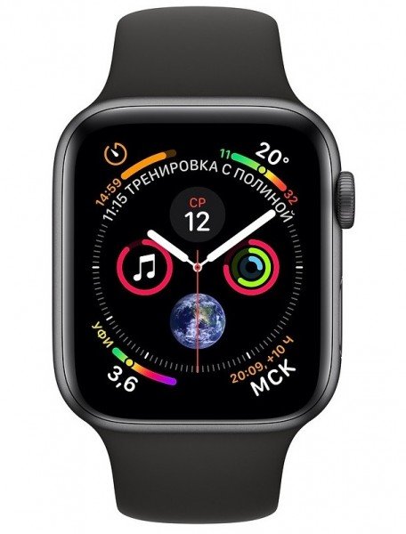 Apple Watch Series 5 GPS + Cellular 40mm Space Black SSteel Case Black Sport Band (MWWW2, MWX82)
